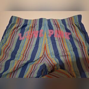 VTG Y2K Victoria Secret PINK Pajama Lounge Pants Size M Rear Love Pink Striped